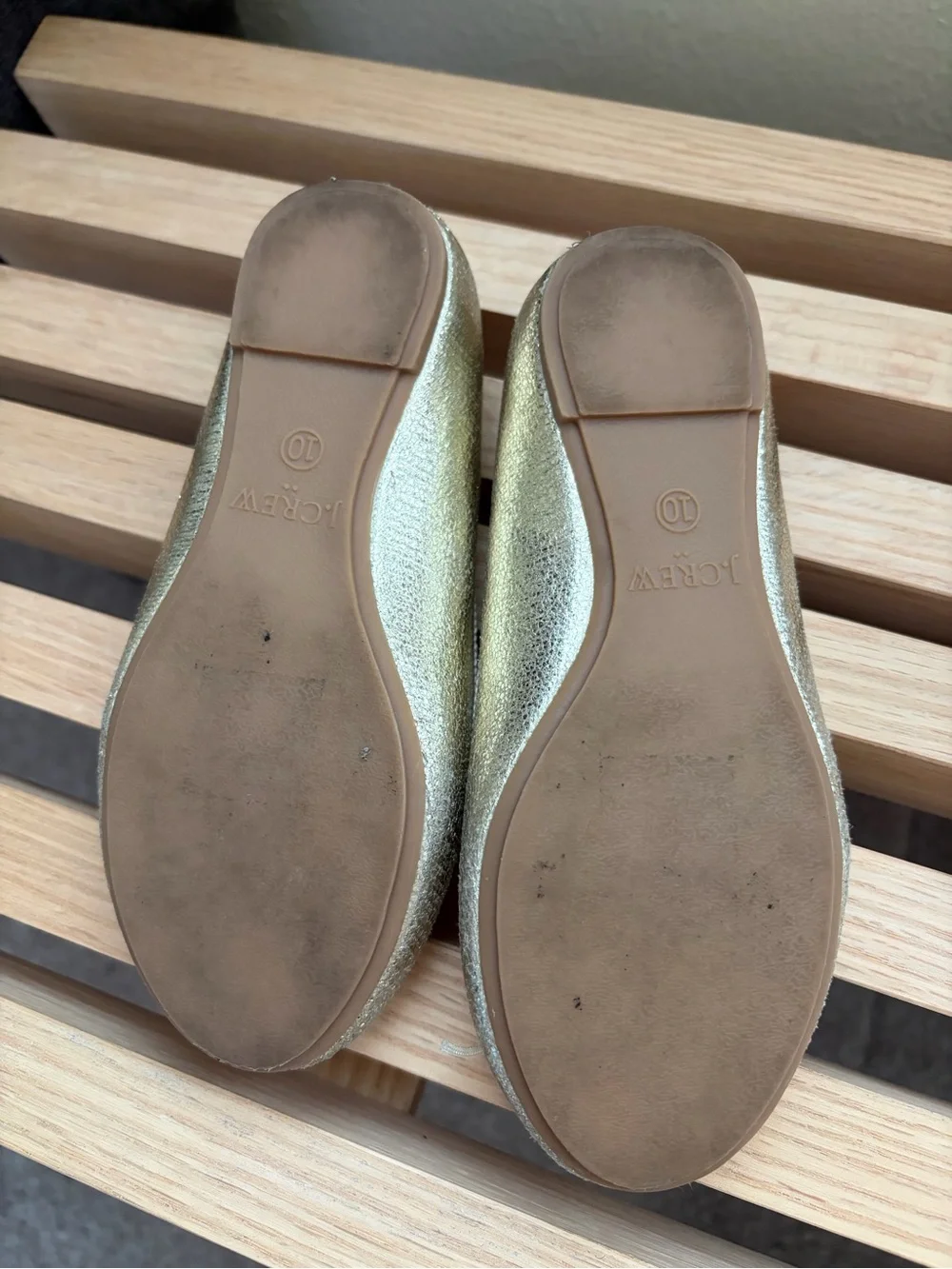 Kids Glitter Ballet Flats - Gold